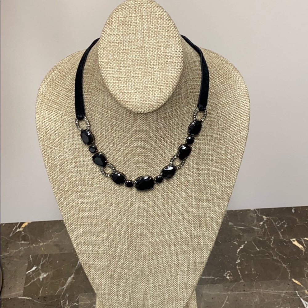 Vintage black velvet necklace